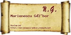 Marienescu Gábor névjegykártya